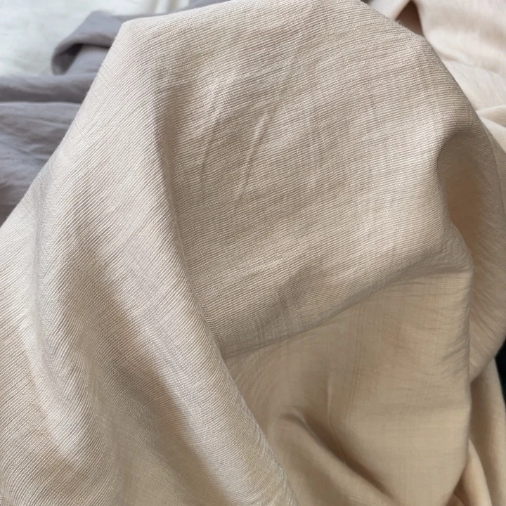 天丝（莱赛尔纤维）杏色苎麻2米