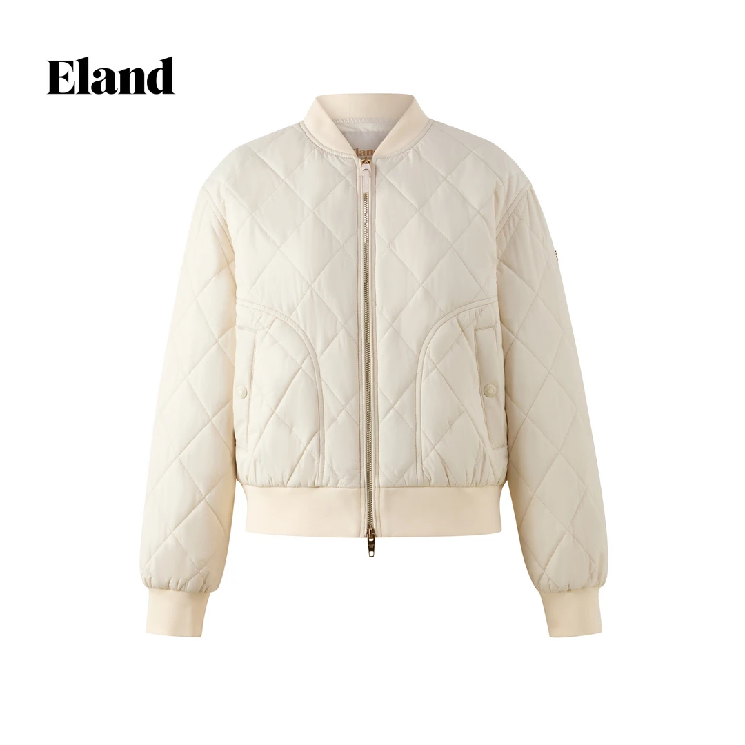 Eland衣恋棉服女时尚简约短款拉链外套EEJPF8TT72
