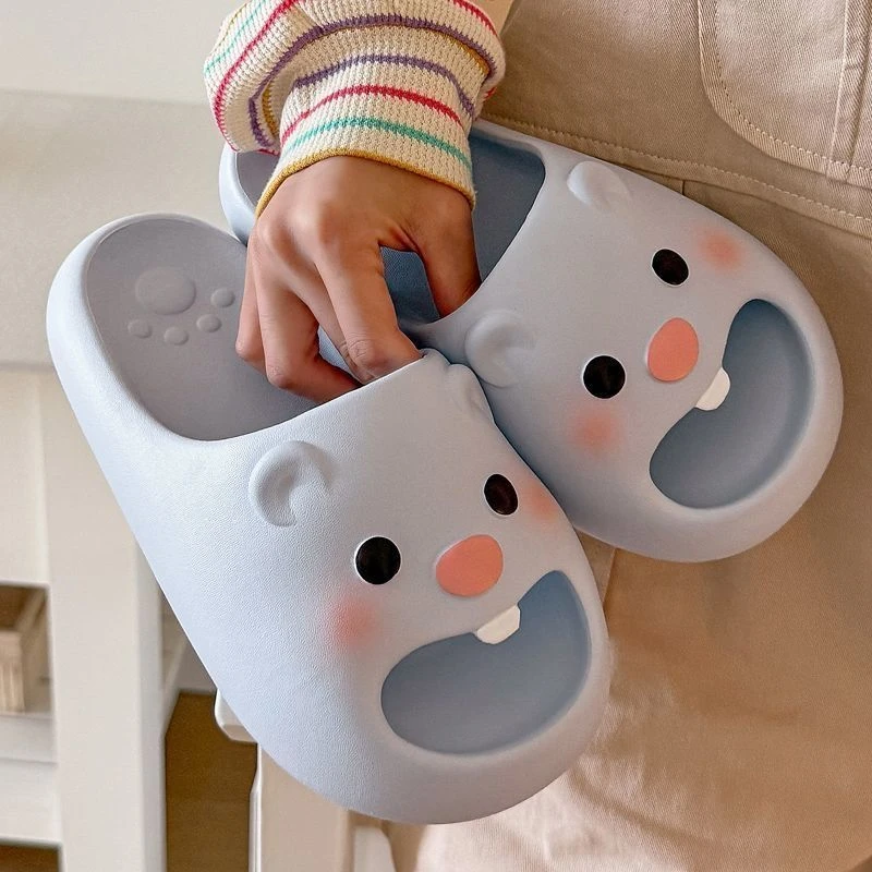 可爱loopy拖鞋海狸拖鞋女卡通夏季新款2025外穿超软厚居家鞋防滑