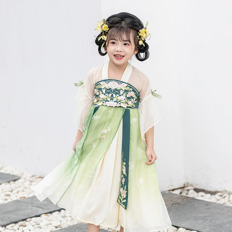 【小月见】夏款连衣裙汉尚华莲汉服女童装中国风儿童汉服2025新款