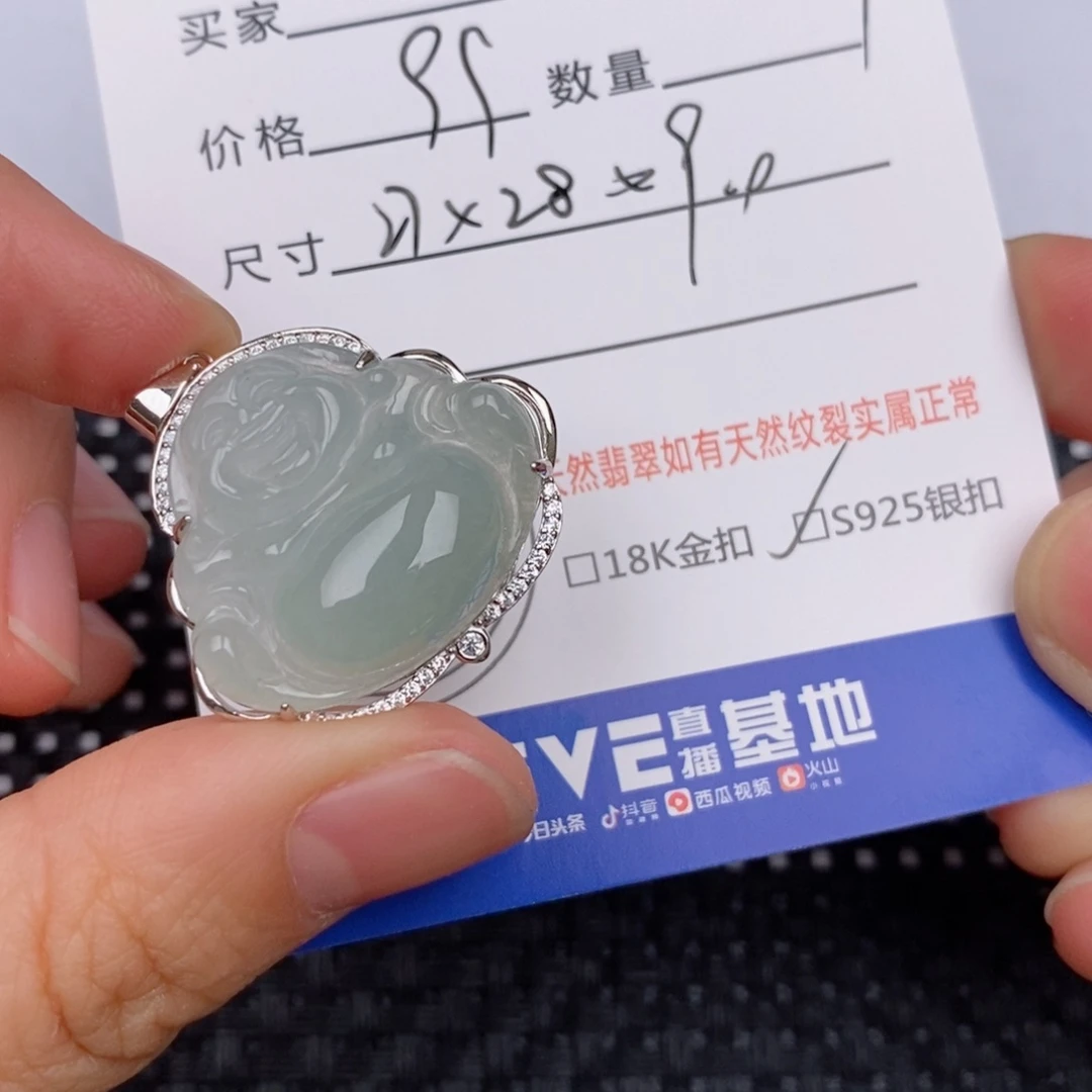 翡翠银S925镶嵌颈饰