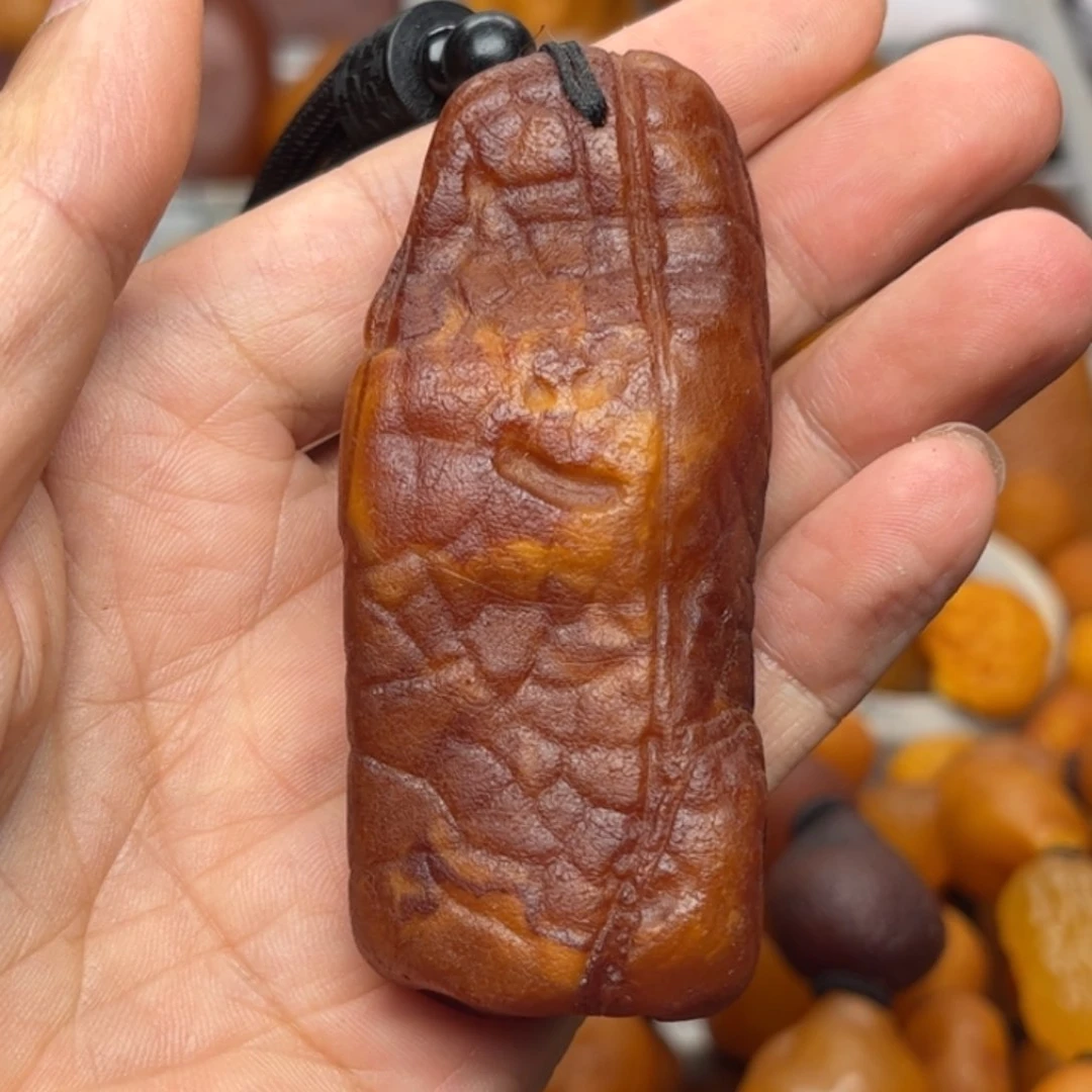 未镶嵌琥珀裸石刀****刀天然蜜蜡吊坠