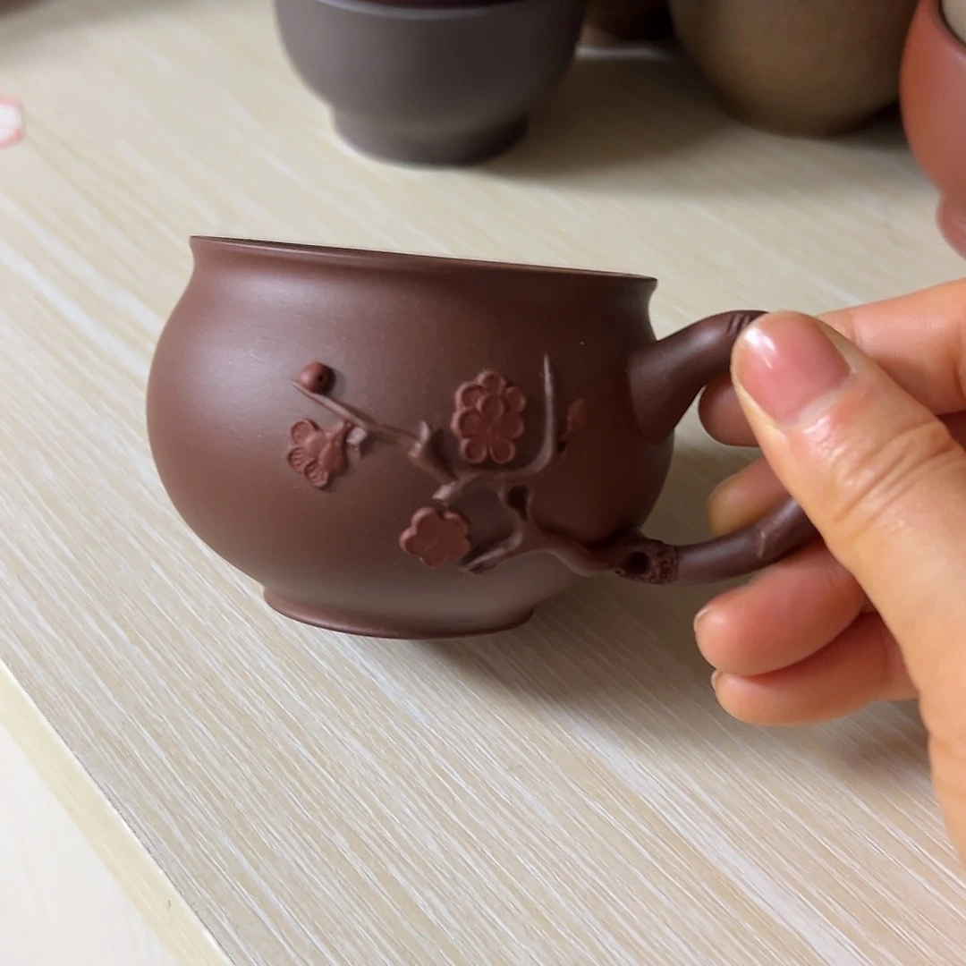 紫泥茶杯紫砂壶等传统