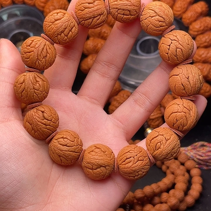 手串桃核精品金丝龙珠1:9