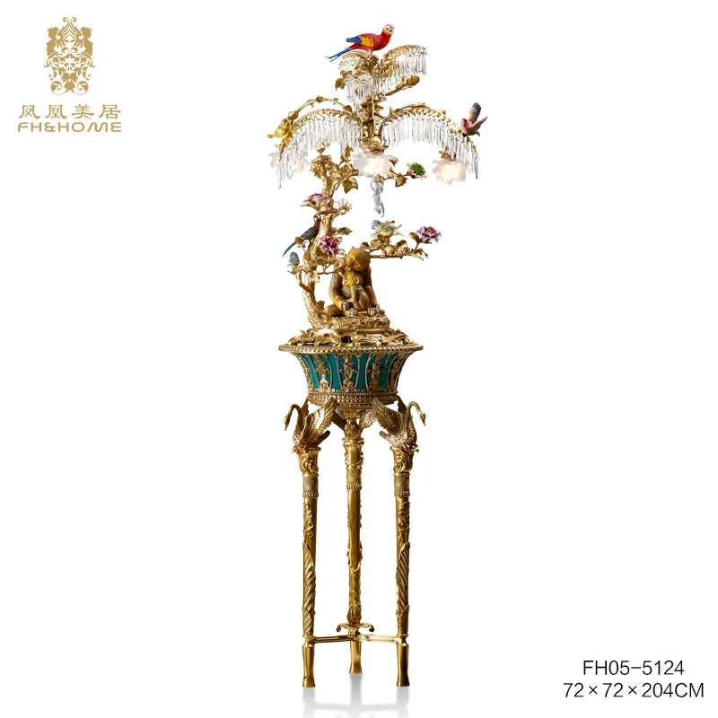 FH&HOME/凤凰美居欧式高档台灯别墅猴子台灯落地摆件