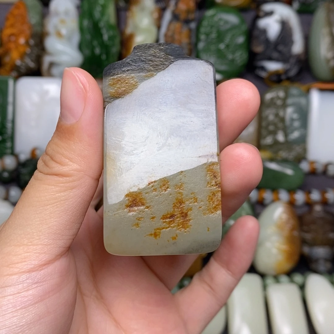 和田玉未镶嵌吊坠(不含链)
