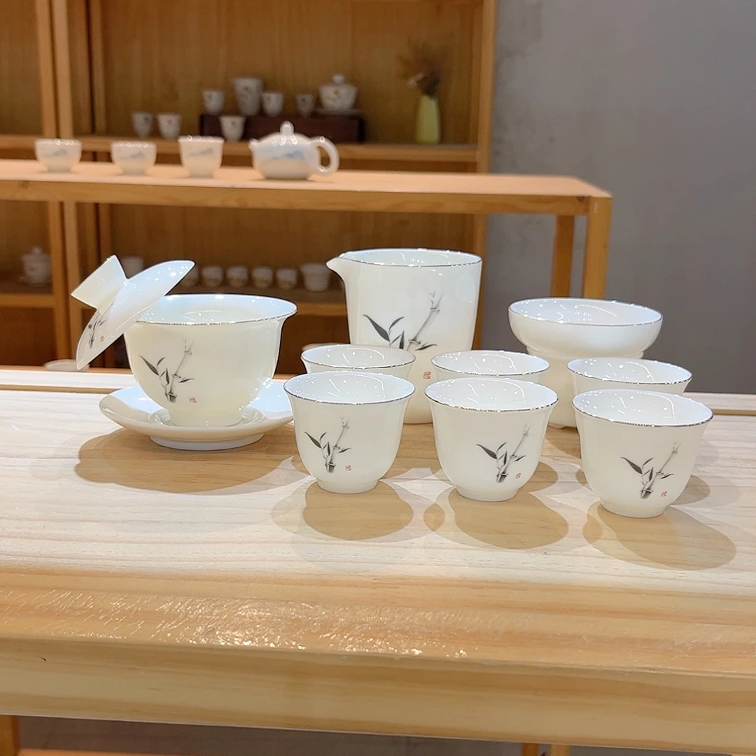 【御瓷斋】羊脂玉瓷茶具套装