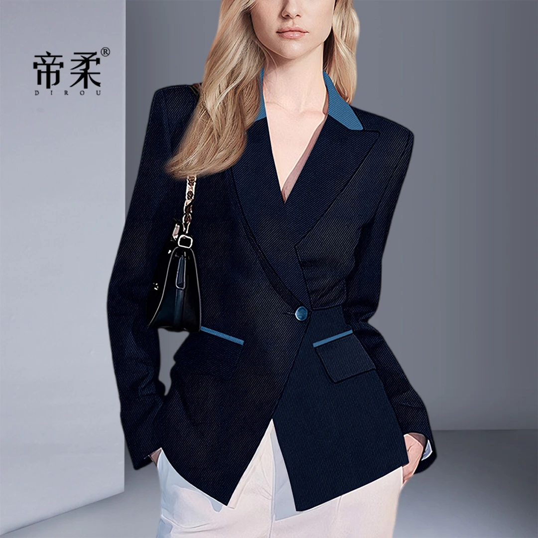 独特漂亮西装外套女2025秋季新款设计感气质名媛修身显瘦小西服