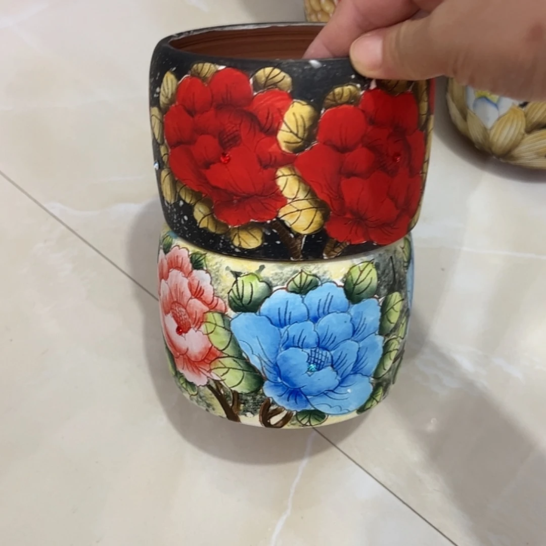 景德镇炫彩手绘口10.5高10