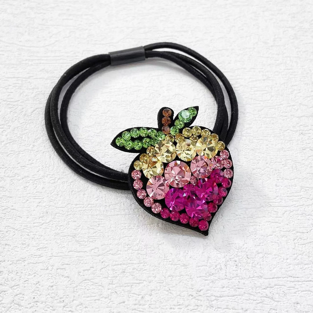 木木（RZ7528）烫钻萝卜发圈发绳