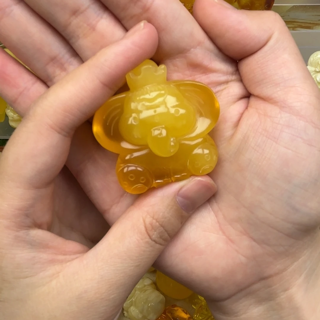 未镶嵌蜜蜡裸石木*?蜜蜡吊坠打孔不退换