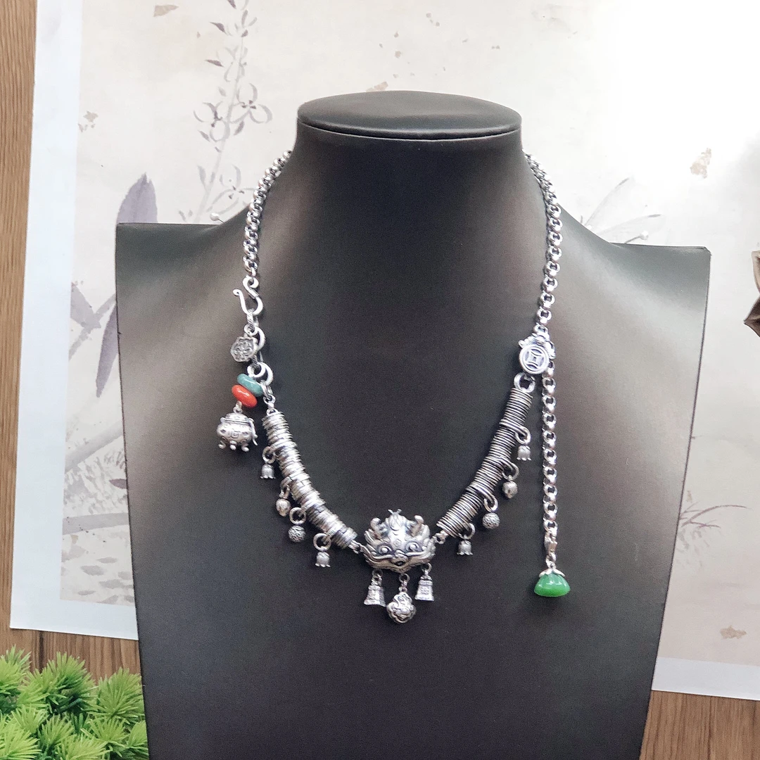 链子925银 银项链时尚手工民族风中古复古古风