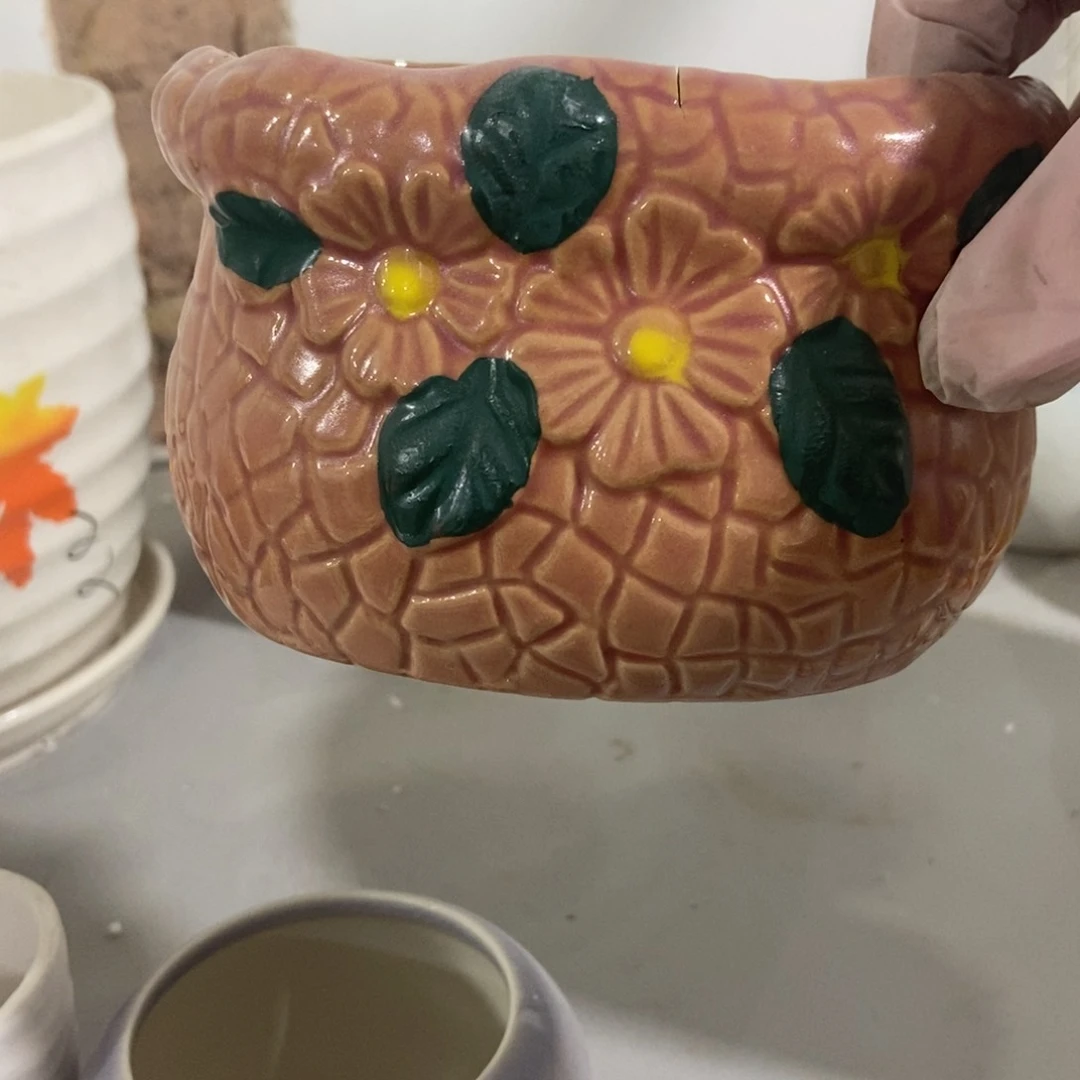 红陶高温陶瓷花盆