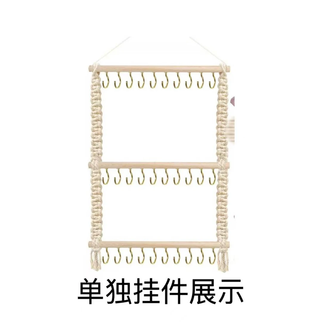 文具手工编织发饰发夹收纳架棉绳挂墙面装饰