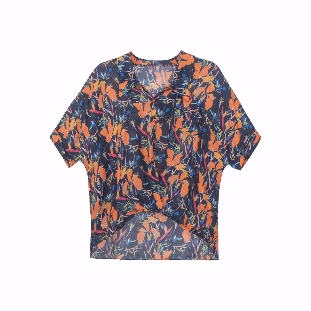 【籽言严选】夏季宽松型短袖青春流行衬衫宽松上衣CH0122322505