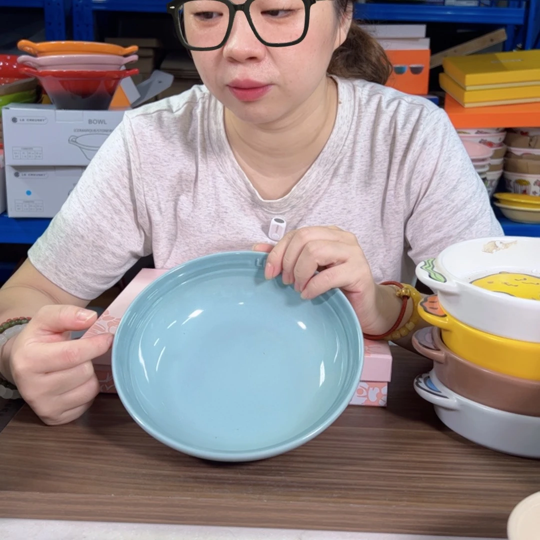 陶瓷海盐色燕麦碗