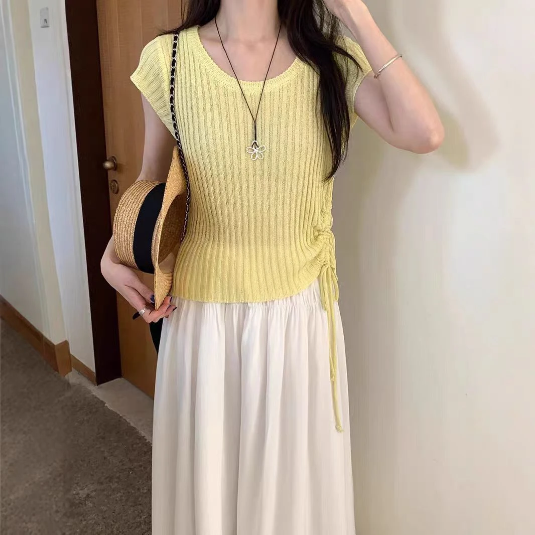 拾光家女款亚麻短袖4028