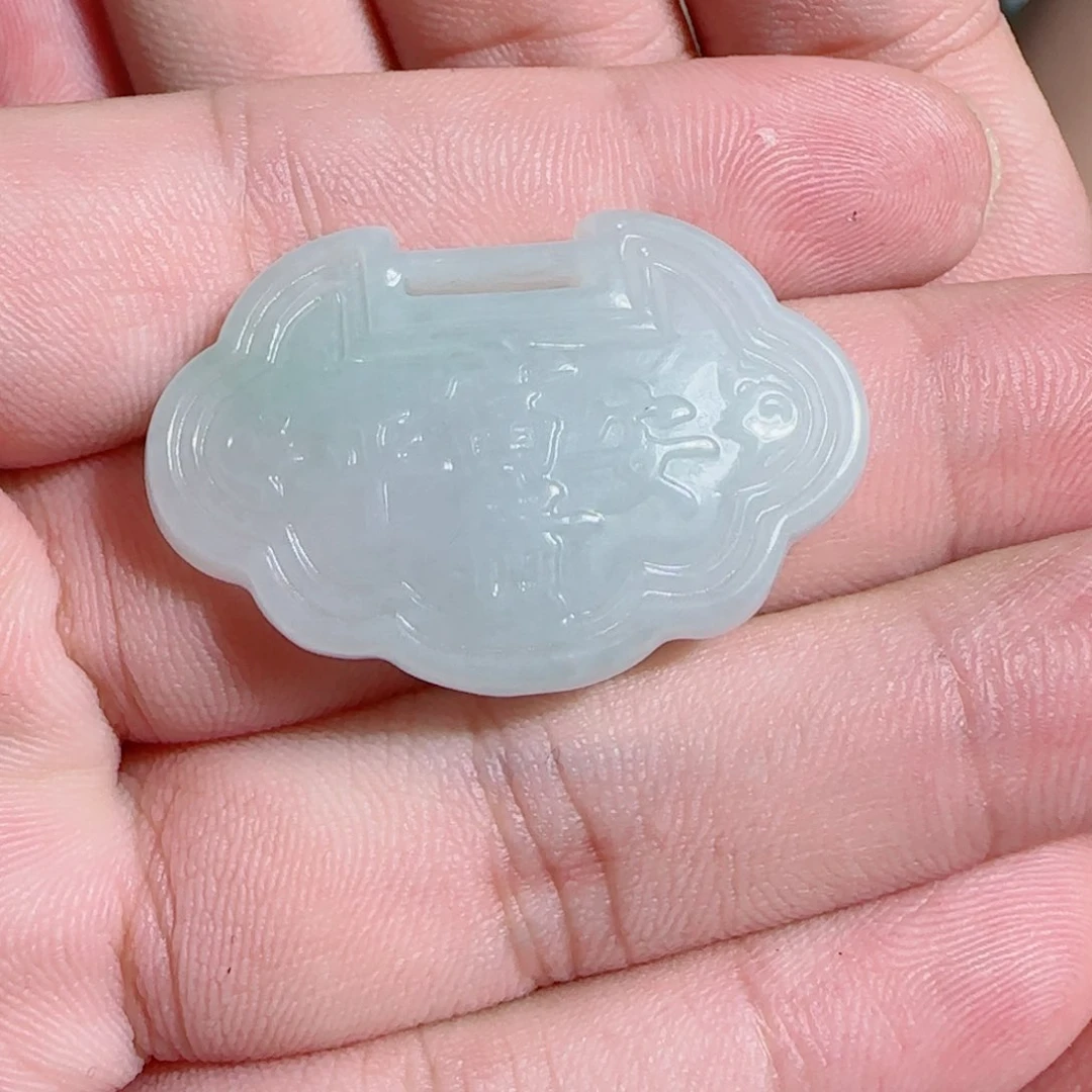 翡翠未镶嵌吊坠(不含链)平安锁