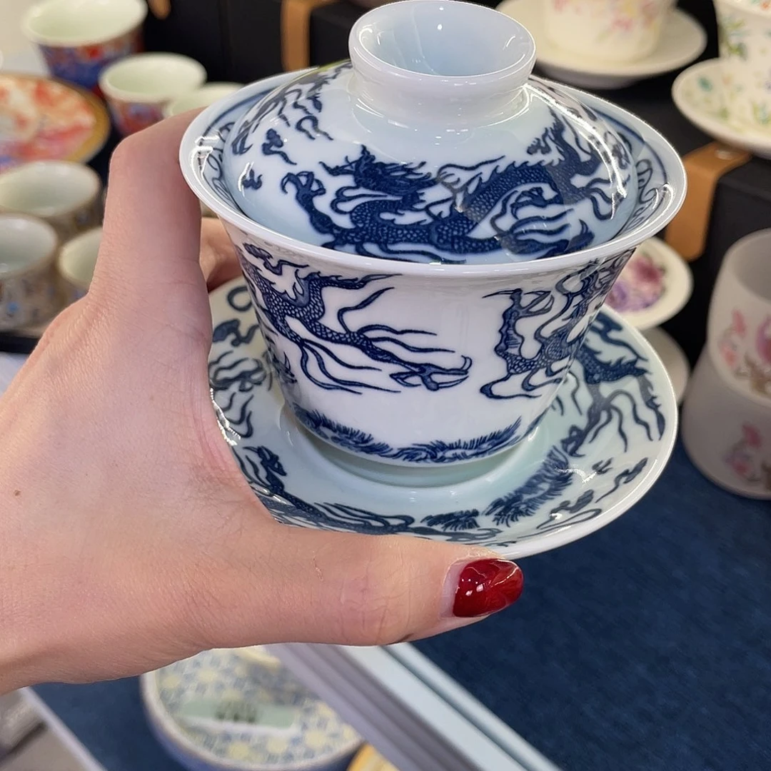 陶景德陶瓷盖碗茶具
