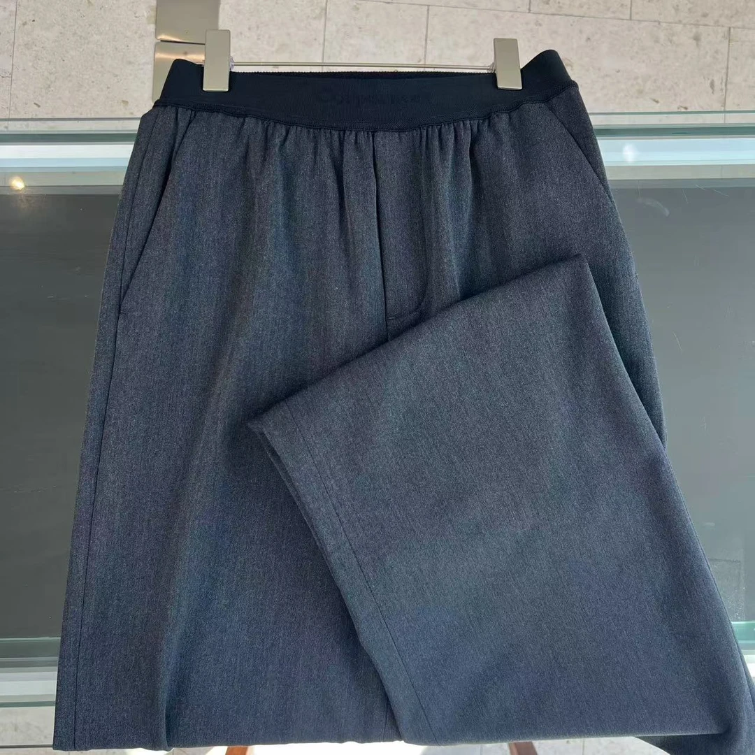 【绘梦织】中古高腰百搭时尚休闲黑色垂感休闲裤女220199