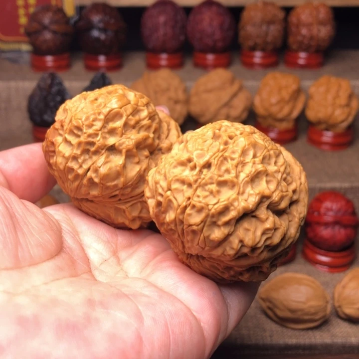 文玩核桃把件43霸王蟾48尺