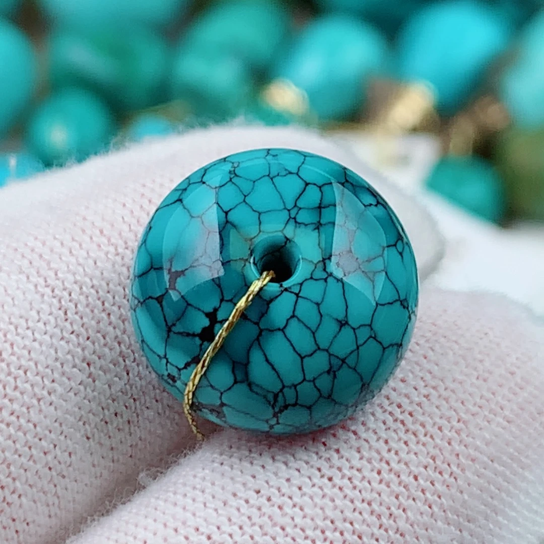 未镶嵌绿松石珠宝奇石15.5mm