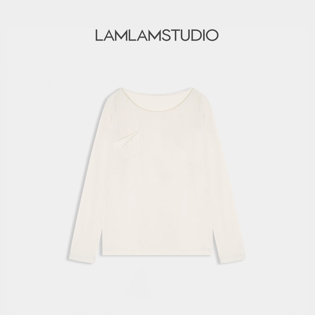 “雪花棉意”打底衫长袖女士简约圆领套头 张一琳 L251099T