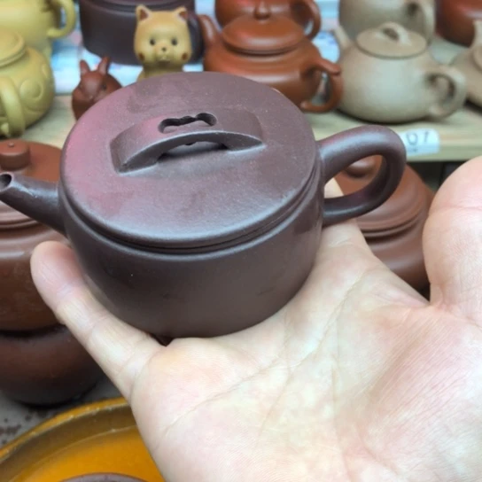 茶壶紫砂紫泥汗瓦100豪升左右有瑕疵