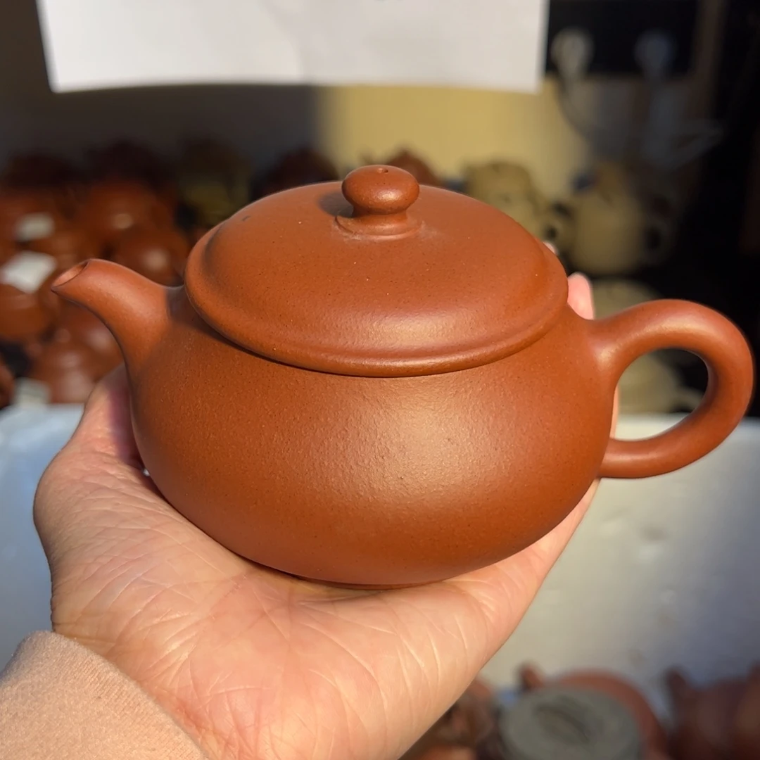 紫砂茶壶宜兴紫砂壶红皮龙瑕