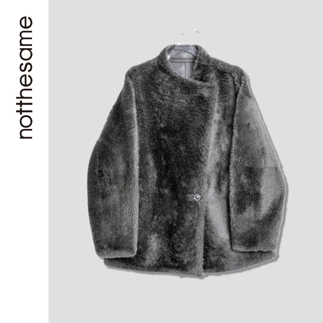 【雪山银河】法国进口小羔羊双面多穿静奢风高奢秋冬皮毛一体外套