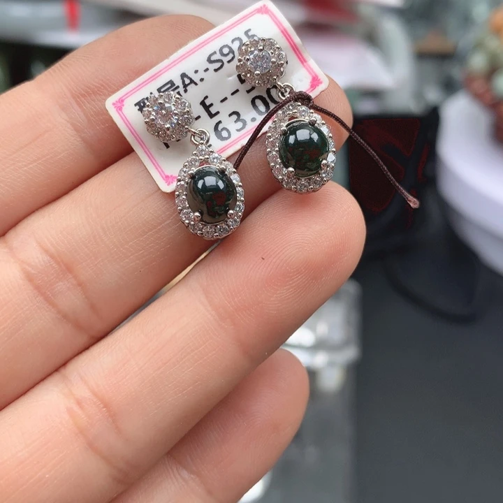翡翠9K金镶嵌发饰