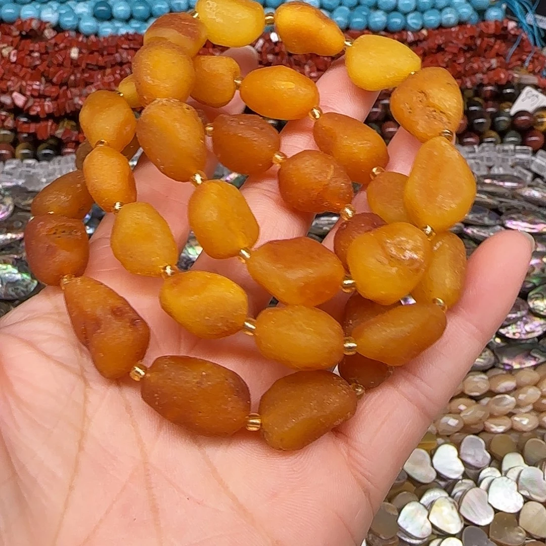 玛瑙/玉髓合金珠宝半成品老蜜蜡单圈一条10-12mm