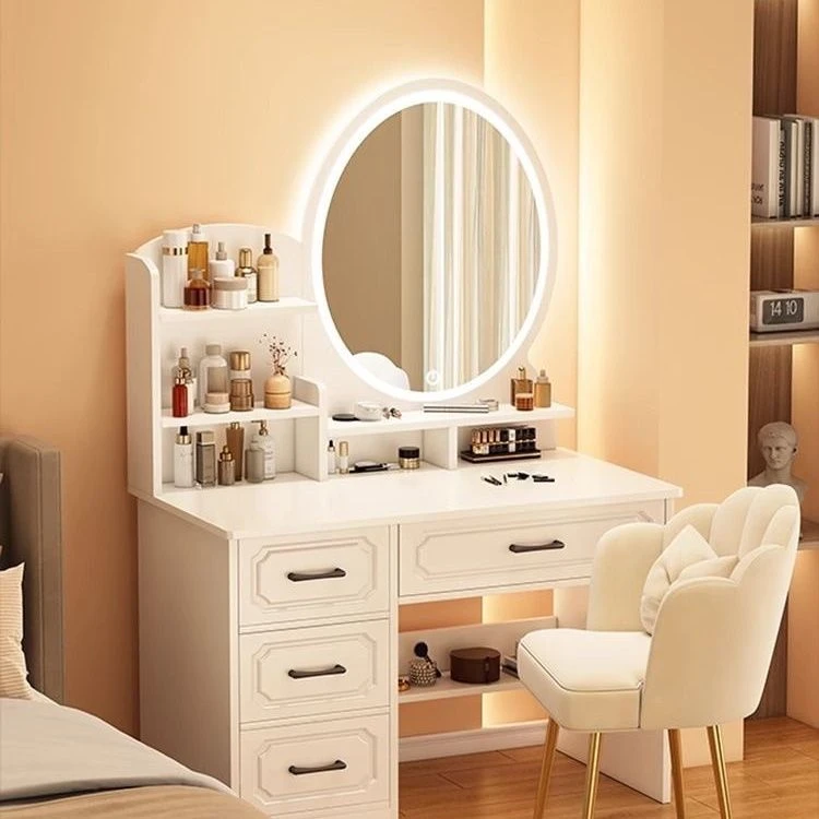 【高品质】欧式梳妆台卧室简约现代2024年新款书桌化妆桌一体化妆台