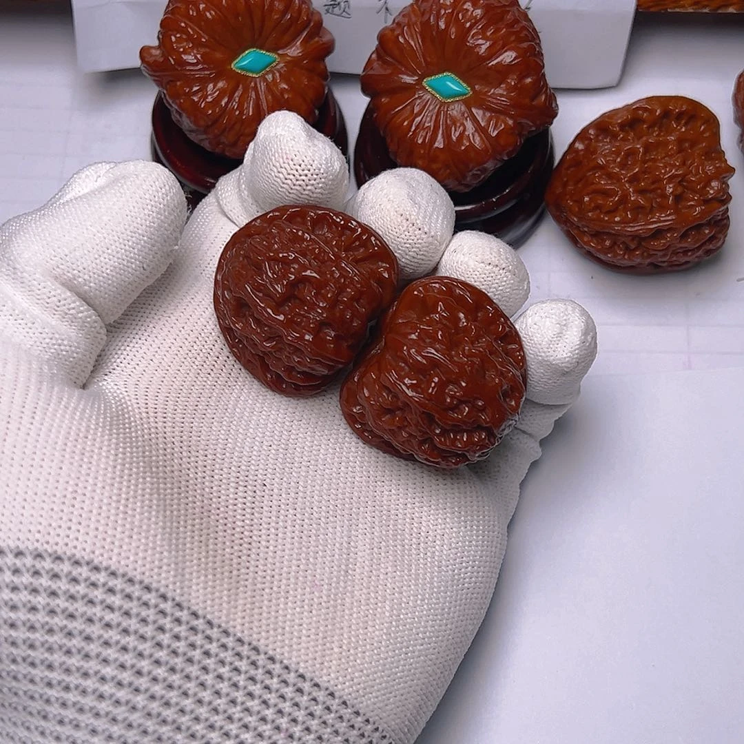 无***1木质文玩核桃白狮子