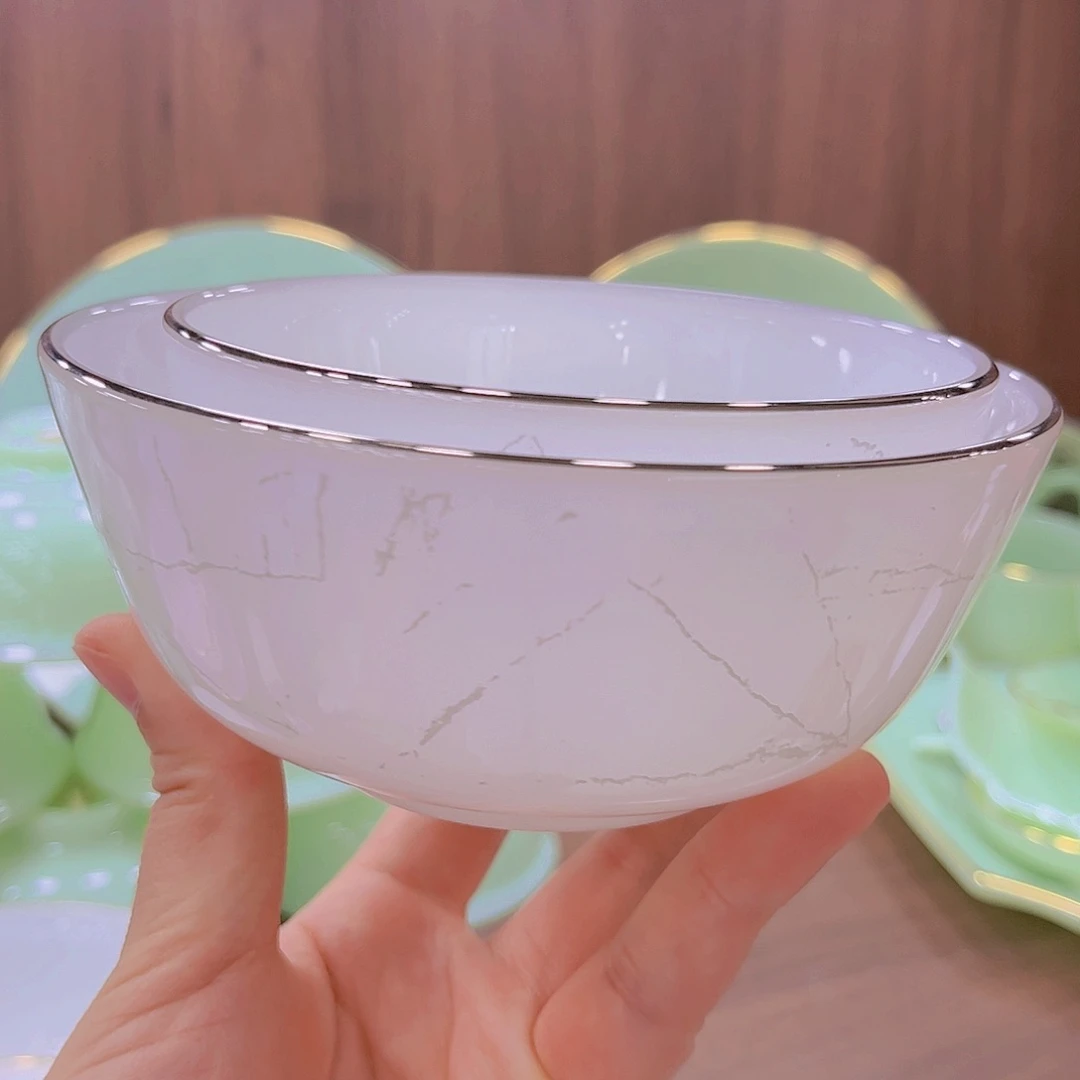 玉瓷大理石玉瓷米饭碗单拍