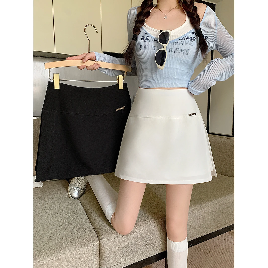 2025夏装新款胖mm大码女设计感高腰显瘦防走光半身裙显瘦短裙