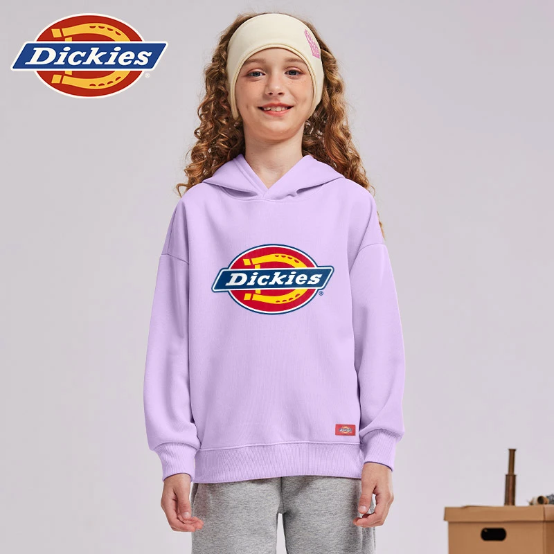 Dickies童装女童卫衣春秋款儿童秋季休闲宽松连帽上衣小童套头衫