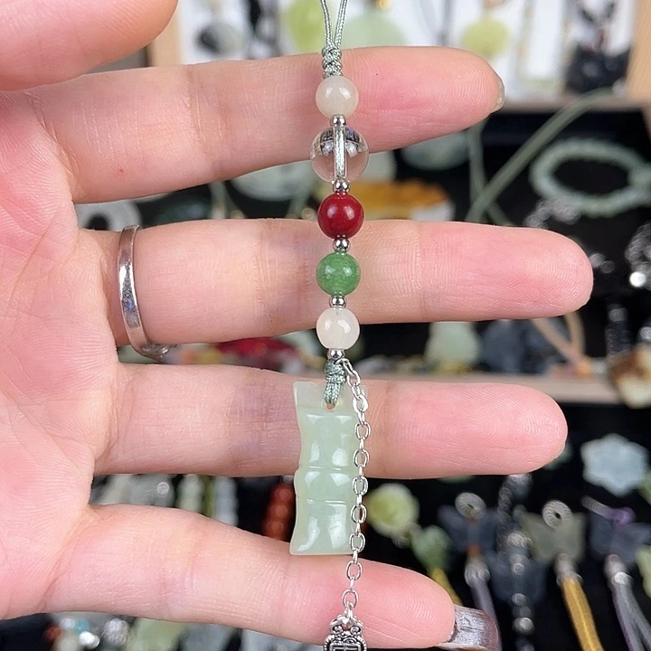 蛇纹石玉合金颈饰