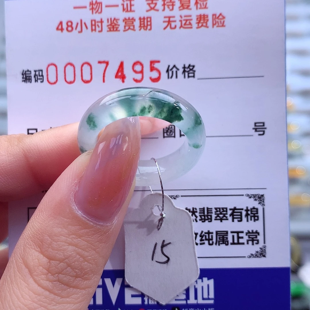 翡翠未镶嵌戒指天然