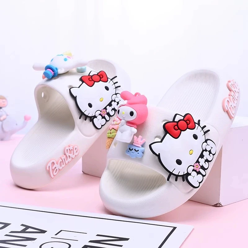 KT猫儿童拖鞋女童公主夏季室内浴室防滑凉拖中大童宝宝女孩一字拖