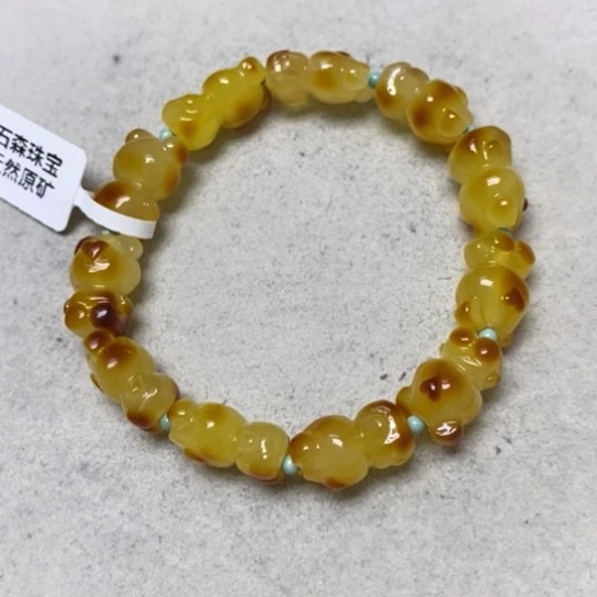 蜜蜡未镶嵌裸石串