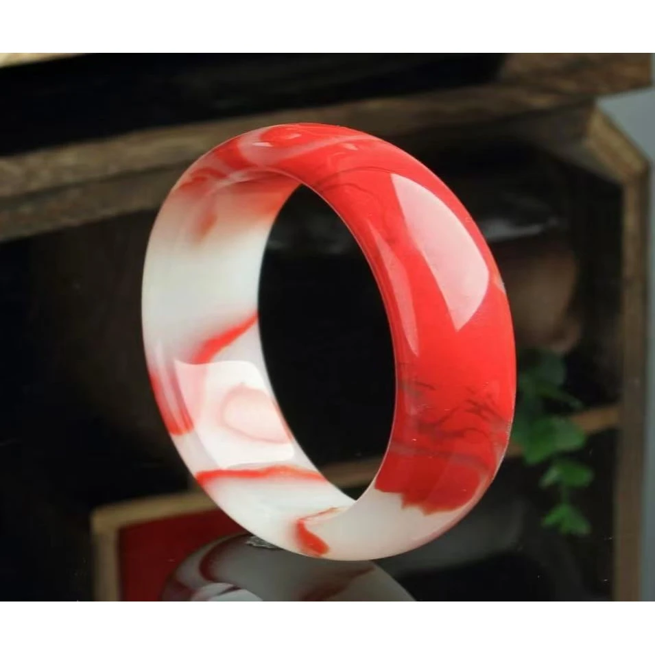 玉美 高端红白花高端手镯 多样性 拍一发一（KF11）