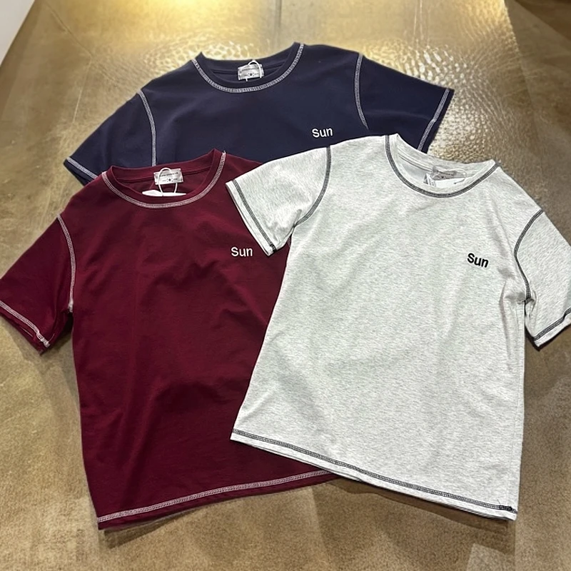 ［海南简爱］韩系拼接舒适百搭宽松圆领短袖 505