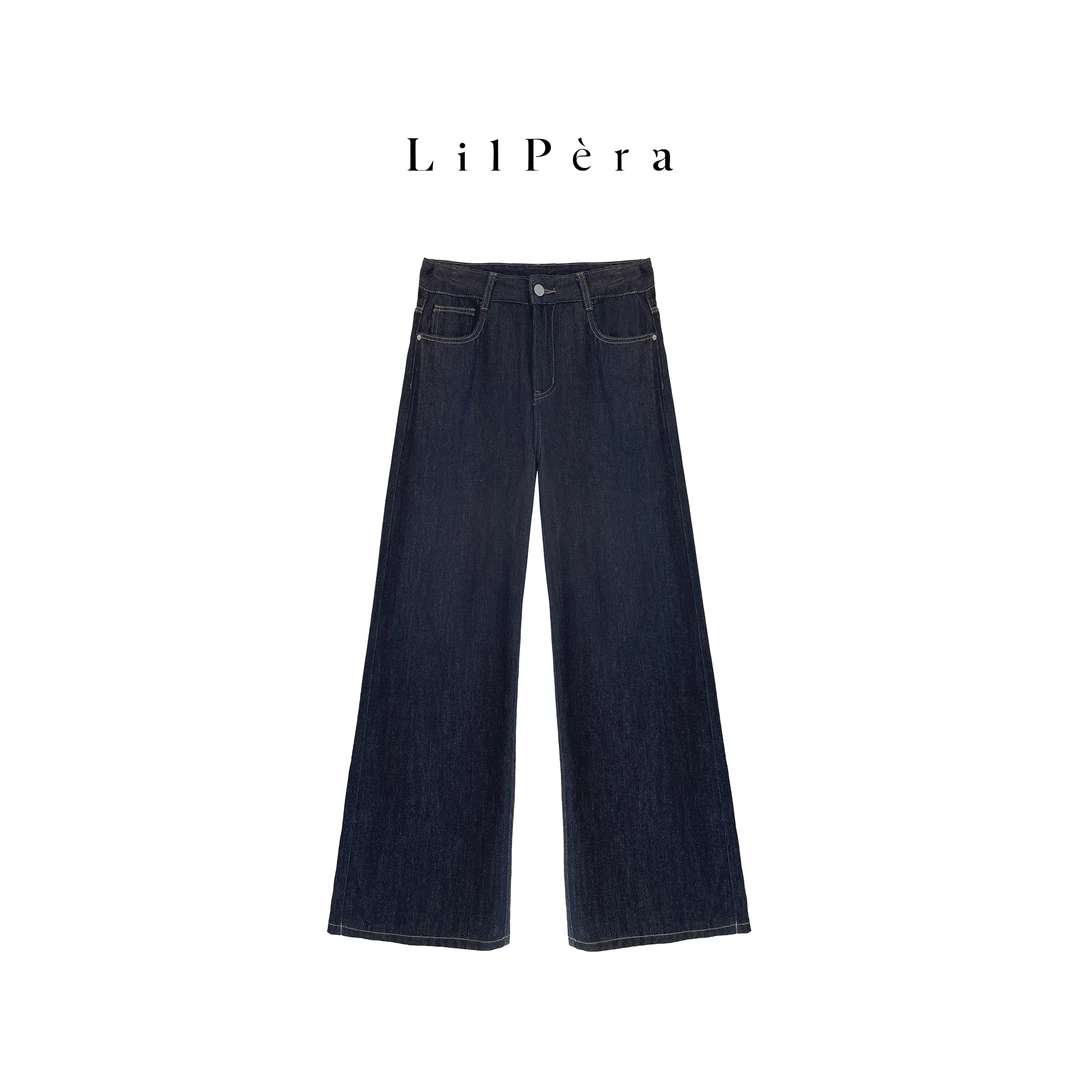 Lilpera胖梨定制 “梨形神裤”新款气质百搭高级微喇牛仔裤Q83