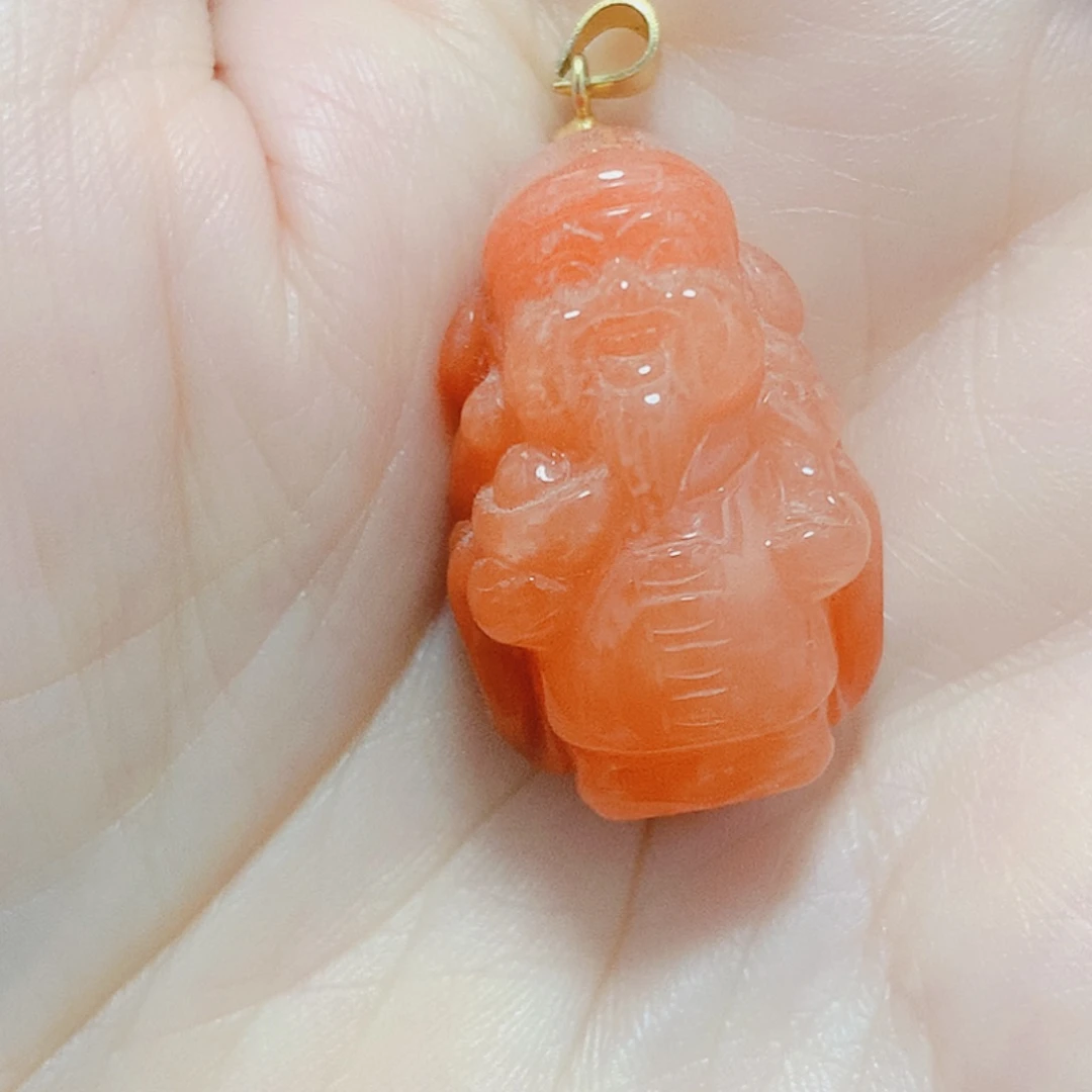 南红玛瑙银S925镶嵌吊坠(不含链)