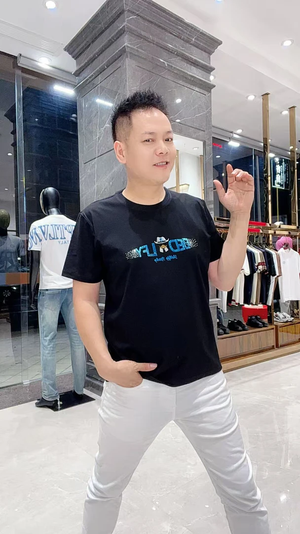 643夏季新款男士欧货时候尚双丝光棉短袖