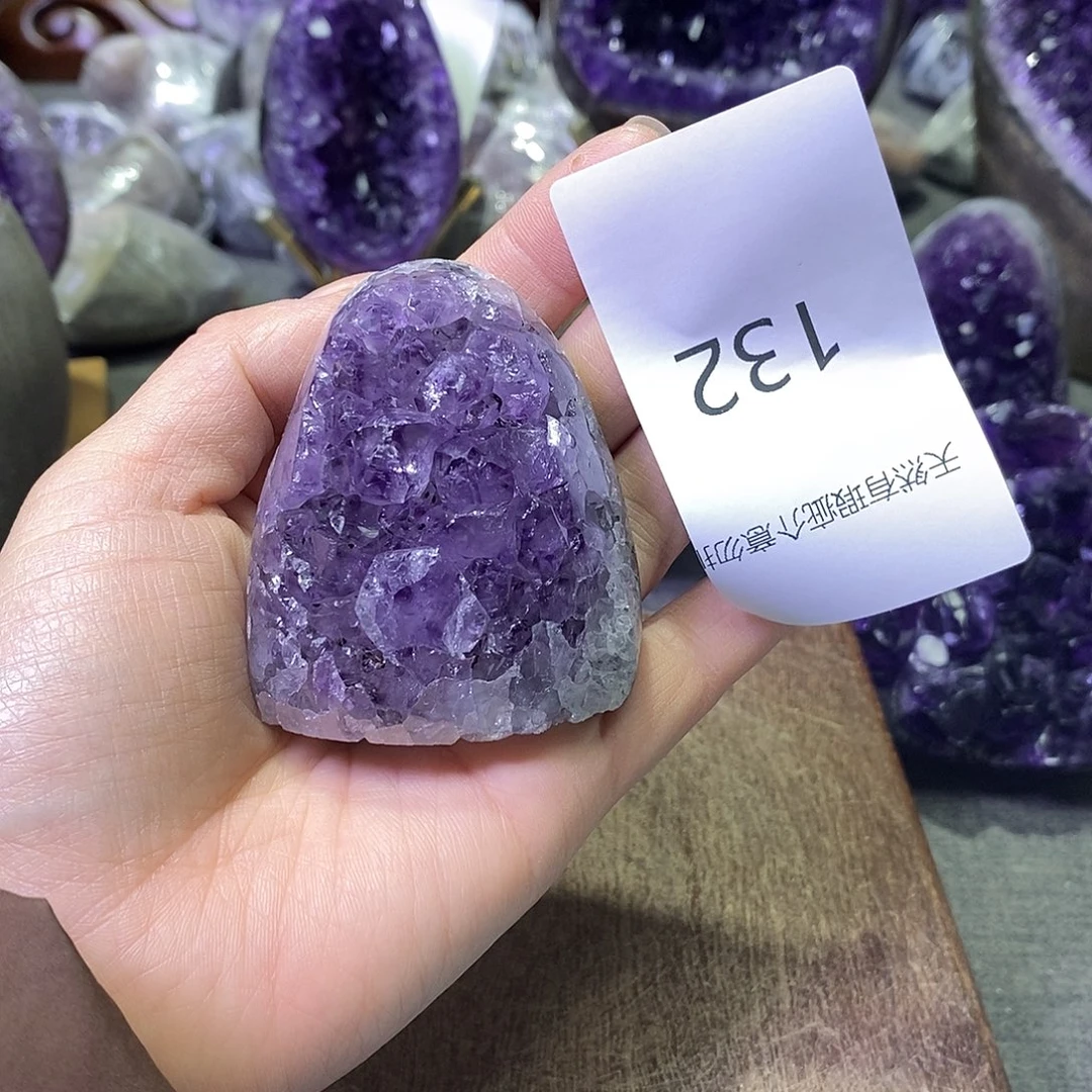 未镶嵌紫晶珠宝半成品