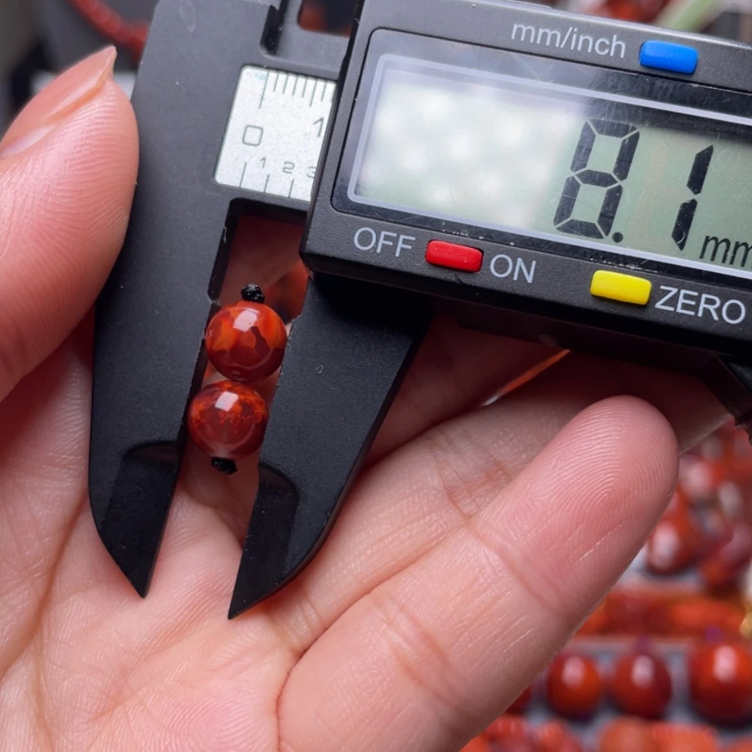 【闪购商品】南红玛瑙8.1对珠未镶嵌!***7