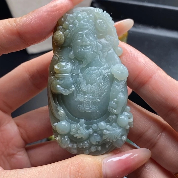 定制翡翠未镶嵌御龙财神