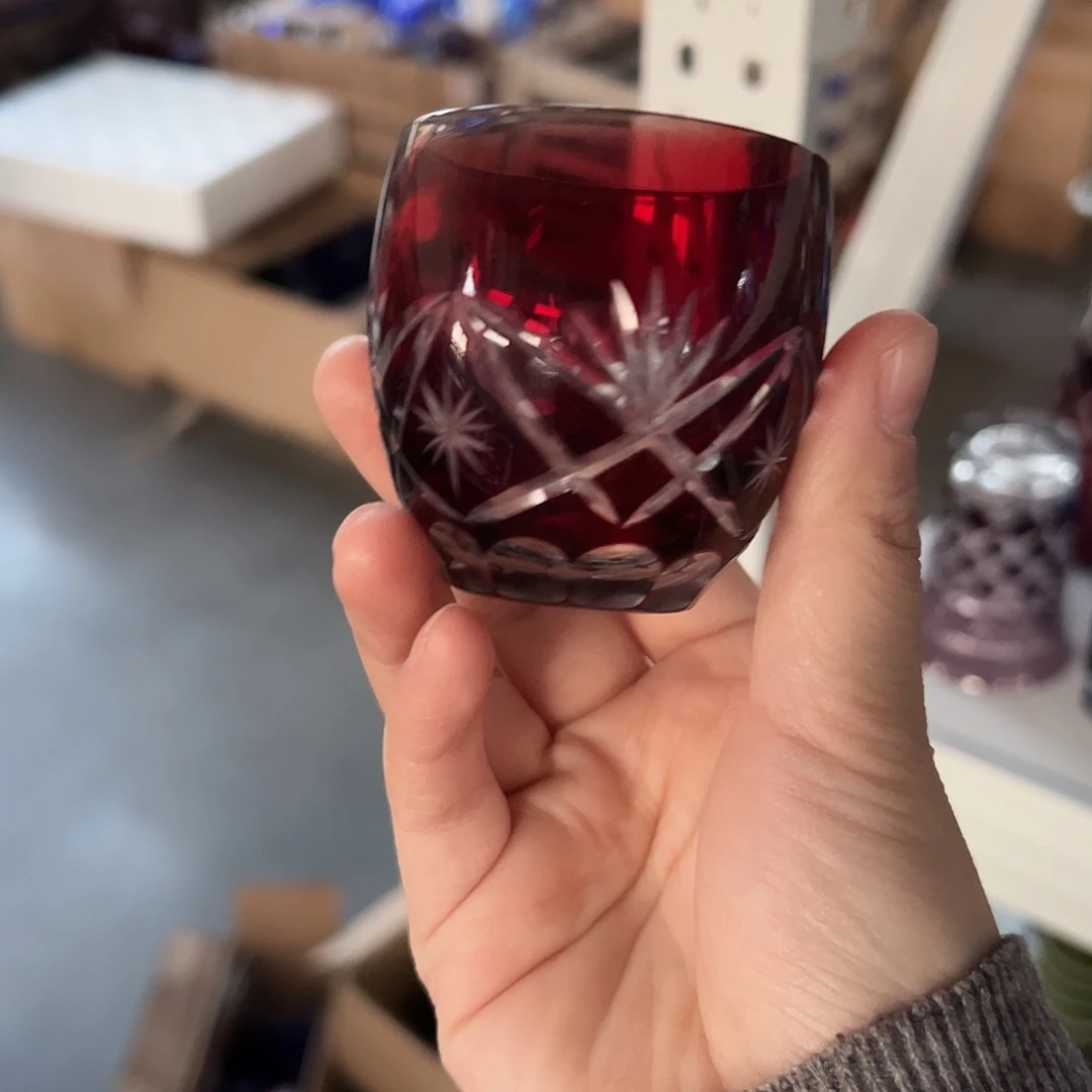 水晶玻璃平底款微瑕一个